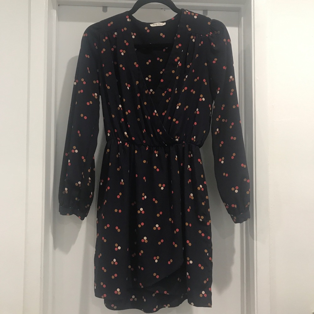 Navy and polka dot dress